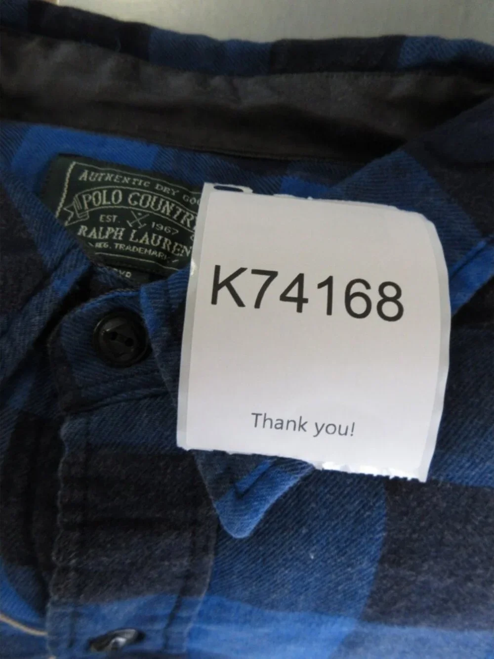 Polo Country Ralph Lauren Shirt 2XB Flannel Buffalo Plaid Tartan Lined